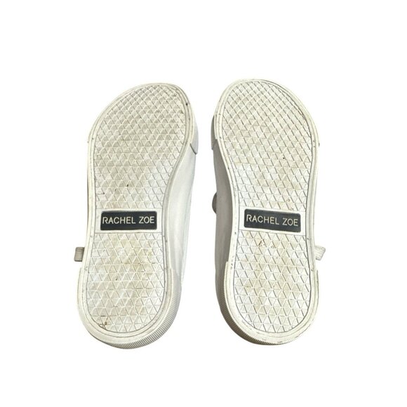 Rachel Zoe White Leather Casual Sneakers Size 7 Lace Up - Picture 8 of 8